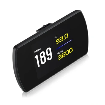 090E HUD Проекционный цифровой дисплей Универсальный сигнал тревоги Измеритель спидометра Электроника Часы скорости Информация о пробеге автомобиля