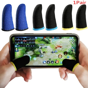 1 пара Мобильная игра Защита от пота Пальцы Перчатки Сенсорный экран Большие пальцы Рукав для пальцев