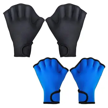 1 пара плавание перепончатые неопреновые перчатки для плавания водный фитнес тренировка водные ласты для плавания палец перепончатое весло для фитнеса