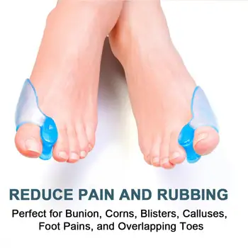 1 пара прочная проставка для пальцев ног портативный выпрямленный изогнутый носок синий удобный разделитель пальцев ног