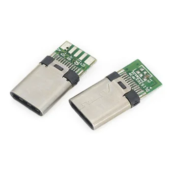  1 шт. USB Type C Разъем 24P Штекер Type-C 24 контакта Розетка Розетка Адаптер Тест Печатная плата Для