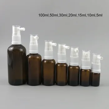 10 x портативные бутылки с эфирным маслом из янтарного стекла с пластиковым спреем для женщин Косметическое использование Коричневый стеклянный парфюмерный контейнер