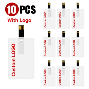 10 шт. Бесплатный логотип 100% емкость 4 ГБ 8 ГБ 16 ГБ 32 ГБ кредитная карта USB-накопитель с индивидуальным логотипом высочайшее качество Креативная флешка