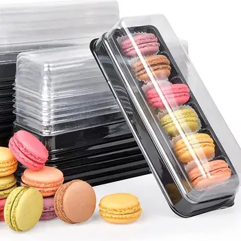 10 шт. Бытовые компактные здоровые коробки для ежедневного использования для упаковки Прозрачный пластиковый контейнер Упаковочные коробки Коробка для печенья Сладости для еды