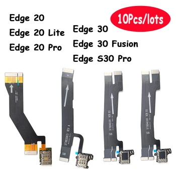 10 шт./лот, для Moto Edge 20 Pro / Edge 30 Fusion S30 Pro Материнская плата Материнская плата Flex Кабель и слот для лотка Считыватель Socket Flex