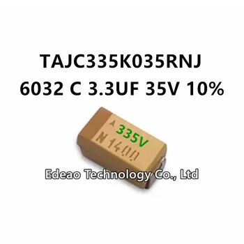 10 шт./лот новый C-Type 6032/2312 C 3.3 мкФ 35 В ±10% Маркировка: танталовый конденсатор 335 В TAJC335K035RNJ SMD