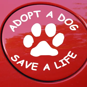 12,7 * 12,6 см Adopt A Dog Save A Life автомобильная наклейка светоотражающие водонепроницаемые наклейки модифицированные аксессуары для mazda toyota honda bmw