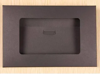 155 * 102 * 5 мм складная коробка для открыток из крафт-бумаги с окном для фотодисплея поздравительная открытка вечеринка упаковка окно коробка