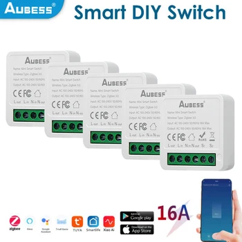 16A Tuya Zigbee Smart Switch Hub Gateway Поддержка 2-стороннего управления Приложение Дистанционное управление Smart Life работает с Alexa и Google Home