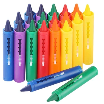 18Pcs Ванная комната Карандаш Стираемый граффити Игрушка Моющаяся ручка для рисования для младенцев Купание Творческая развивающая игрушка Цветные карандаши