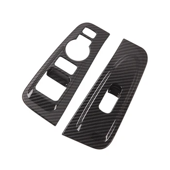 2 шт. ABS Углеродное волокно Подлокотник Облицовка Обшивка Накладка для Hyundai Grand Starex H1 2019 2020 Аксессуары для интерьера автомобиля