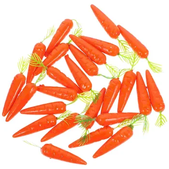25 шт. Искусственная морковь Морковь Овощные миниатюры Моделирование моркови для поделок Украшение домашней кухни