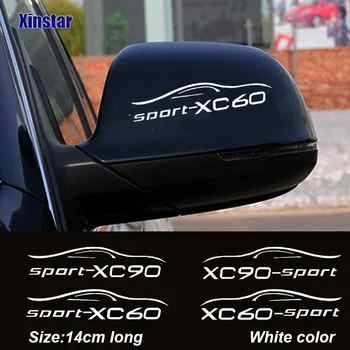 2pcs Авто Зеркало заднего вида Виниловые спортивные наклейки Наклейки для Volvo S60 XC90 V40 V50 V60 S90 V90 XC60 XC40 AWD T6