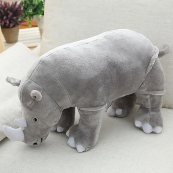 40 см большой носорог плюшевая игрушка милая стоячая подушка однорогий носорог кукла ребенок день рождения рождественский подарок фестиваль