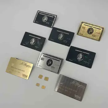 4428 Изготовленная на заказ лазерная резка расширенная пользовательская магнитная полоса Кредитная карта банка из черного металла