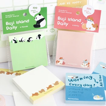 4packs/LOT Buji Island Daily series творческая простота материал упаковка сообщение бумажный блокнот для заметок