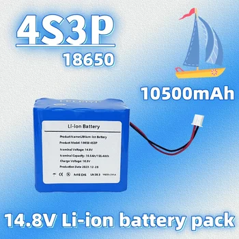 4S3P 14,8 В 10500 мАч 18650 Li-iom Аккумуляторная батарея с 5 А BMS для ночной рыбалки, обогреватель лампы шахтера, усилитель и т. Д