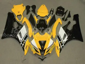 4Подарки Новый комплект обтекателей мотоцикла ABS подходит для YAMAHA YZF-R6 2006 2007 06 07 Bodywork Set Белый Желтый