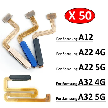 50 шт., новое для Samsung A12 A22 A32 4G 5G Датчик отпечатков пальцев Кнопка возврата Кнопка меню Flex Ribbon Cable