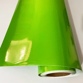 5D Автомобильная наклейка 200 см X50 см Глянцевая зеленая виниловая пленка из углеродного волокна Пленка Пленка Водонепроницаемый DIY Авто Декоративные наклейки