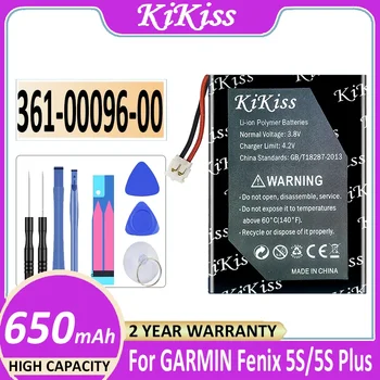 650 мАч KiKiss Батарея 361-00096-00 для GARMIN Fenix 5S Сапфировая литий-ионная аккумуляторная батарея Fenix 5S + Track NO