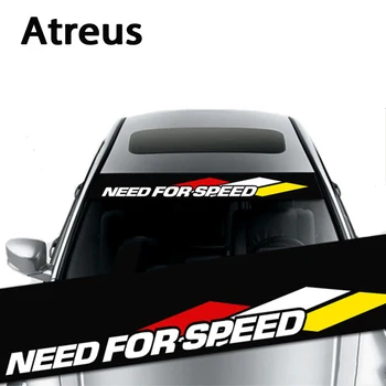Atreus 1 шт. Водонепроницаемая наклейка на окно автомобиля SPEED RACING Наклейка для BMW Audi Peugeo Переднее лобовое стекло Автомобильный стайлинг
