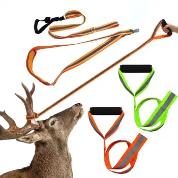 Deer Drag Puller Сверхмощный регулируемый безопасный светоотражающий оранжевый олень Перетаскивание веревки Упряжь для охоты на оленей