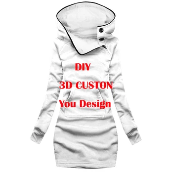 DIY Принять индивидуальный дизайн Прямая поставка и оптовая торговля 3D-печатью толстовок Платье Толстовки