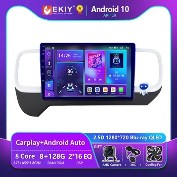 EKIY T900 Автомагнитола Android 2Din для Hyundai Venue 2019 Мультимедиа GPS Blu-ray QLED Навигация Стерео Carplay Авто