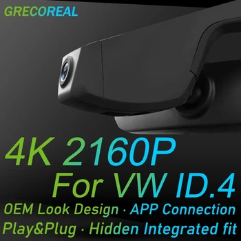 Grecoreal Автомобильный видеорегистратор для Volkswagen Vw ID.4 ID4 ID 4 Pro GTX Crozz Cross 4K 2K Wifi Передний Задний Видеорегистратор Автомобильный Двойной Видеорегистратор