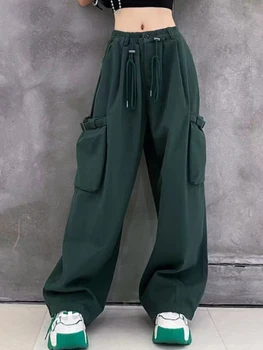 Harajuku Joggers Женская мода Винтаж Карго Брюки Уличная одежда Высокая талия Свободный повседневный Pantalon Femme Y2k Эстетические корейские брюки