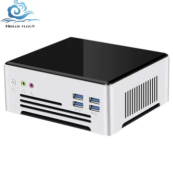 Helorpc i5 i7 Core 7820HQ 8250U 1035G7 9880H Dual LAN 6 * USB3.0 Мини-ПК DDR4 WIFI DP HD 4K Поддержка Win10 Linux Настольный компьютер