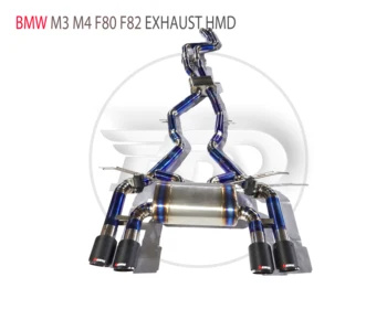 HMD Выпускной коллектор из титанового сплава Даунпайд подходит для электронного клапана BMW M3 M4 F80 F82 Auto Modification