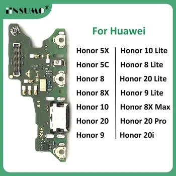 iinsumo USB Порт зарядки Разъем Док-станция Разъем Зарядная плата Гибкий кабель для Huawei Honor 8 9 Lite 10 20 Pro 20i 5C 5X 8X Max