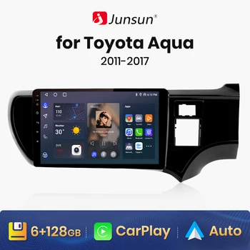 Junsun V1 AI Voice Wireless CarPlay Android Авто Радио для Toyota Aqua 2011 - 2017 4G Авто Мультимедиа GPS 2din авторадио