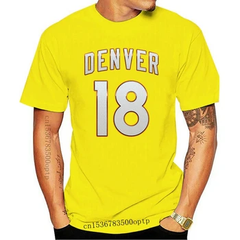 Kaus Denver 18 Baru Bernapas Kasual Lucu Nomor Putih 2022 Kaus Pakaian Normal Lucu 100% Katun Hiphop
