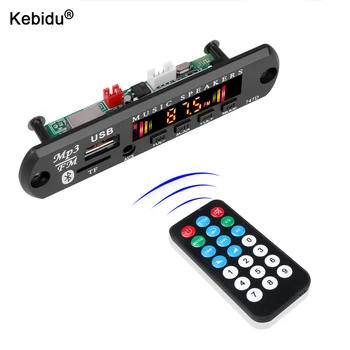KEBIDU 9 В 12 В Авто Радио Стерео MP3 WMA Декодер Плата Аудиомодуль USB TF Radio Bluetooth Беспроводной MP3-плеер с пультом дистанционного управления