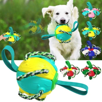 Magic Pet Футбольный мяч Летающий диск Интерактивная игрушка для дрессировки собак Открытый метательный мяч для маленьких, средних и больших собак