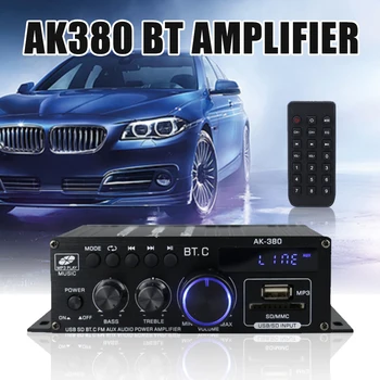 Max Ak380 Сабвуфер Усилитель для автомобиля Bluetooth 5.0 Усилитель мощности Hi-Fi Интегрированный мини-динамик Усилитель Аудио Саббас Для дома