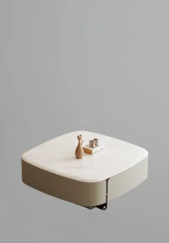 Microlite Журнальный столик Гостиная Выпечка Краска для металла Маленькая квартира Итальянский минималистичный дом Высококачественный современный
