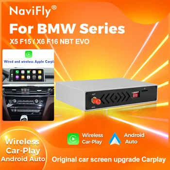 NaviFly OEM Screen Upgrade Беспроводной + проводной CarPlay Box для BMW X5 F15 X6 F16 2016-2019 с Android Auto Mirror Link AirPlay