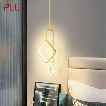 PLLY Nordic Подвесной светильник Золото Простые современные светодиодные лампы Хрустальные светильники для домашней спальни