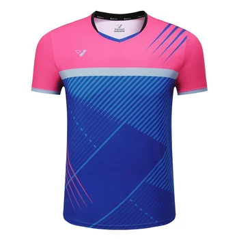 Print Вышитый логотип 2023 бадминтонные футболки Теннисная рубашка для мужчин Женская спортивная рубашка для настольного тенниса пинг-понг быстросохнущая спортивная одежда