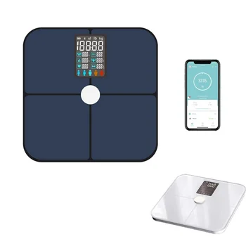 Smart Scale Pro Цифровые весы для ванной комнаты Wi-Fi Bluetooth Измерения, включая вес, частоту сердечных сокращений, жировые отложения