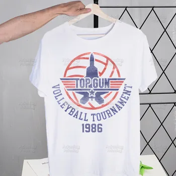 Top Gun Fighter Maverick Goose Harajuku Мужская футболка Унисекс с коротким рукавом Футболка Cool Casual Футболка Мужские уличные топы
