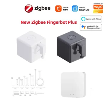 Tuya Zigbee Smart Fingerbot Plus Переключатель Кнопка Нажатие кнопки Сенсорный режим Fingerbot Приложение Smart Life Голосовое управление Alexa Google Home Алиса