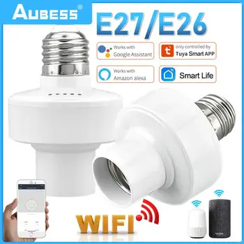 WiFi Адаптер умной лампы E27 E26 Держатель лампы База Smart Life / Tuya Wireless APP Дистанционное голосовое управление с Alexa Google Home