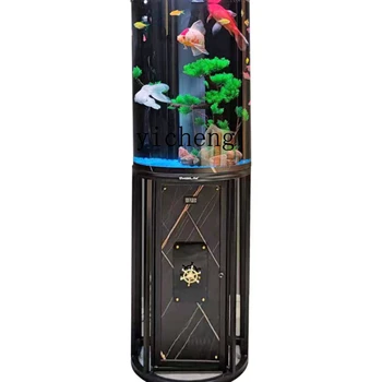 XL Полукруглый аквариум Аквариум Умный Ленивая Смена Воды Акриловый Цилиндр