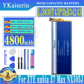 YKaiserin Для перезаряжаемой литий-полимерной батареи ZTE Nubia Z7 Max NX505J Z7max 4800 мАч Li3830T43P3hB34243 + Инструменты