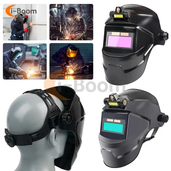  Автоматическое затемнение Сварочная маска Полностью защитный шлем Дышащий Большой угол обзора Регулируемый размер Сварочный защитный экран